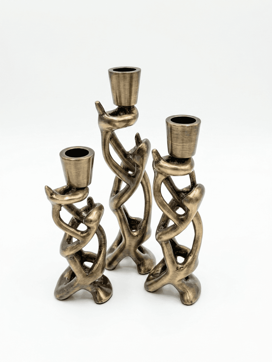 Valli — brass antique candle stand